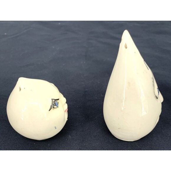 Drip and Drop Salt Pepper Shakers Anthropomorphic Onion Garlic MCM Ceramic 3" - Picture 4 of 9